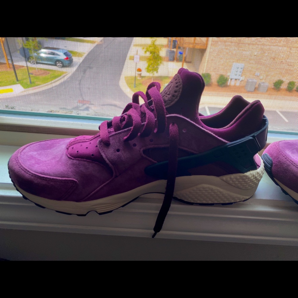 Nike Air Huarache Run PRM Sneakers Bordeaux Bone